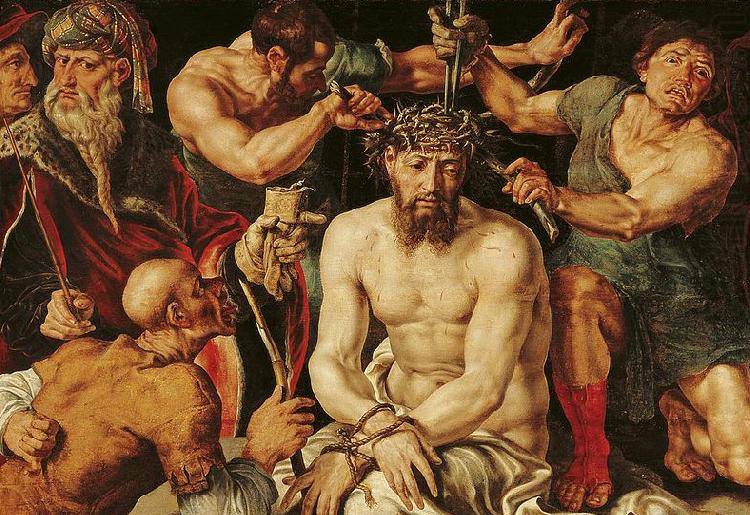 Maarten van Heemskerck Christ crowned with thorns china oil painting image